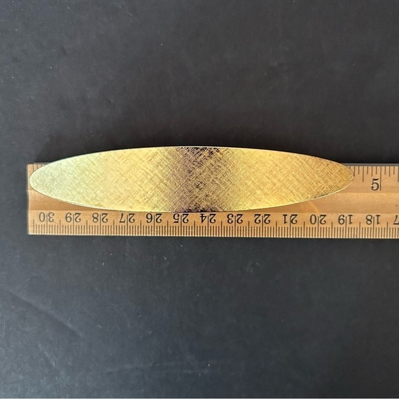 Barrette Bundle, Vintage Amber and Gold Floral Clip & Long Textured Gold Clip - Picture 15 of 16